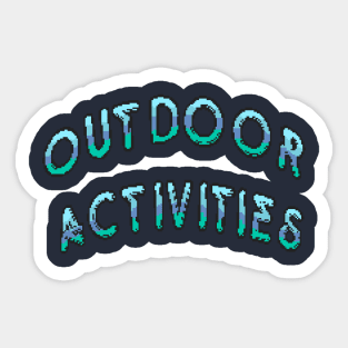 Outdoor Activities (Blue) Sticker